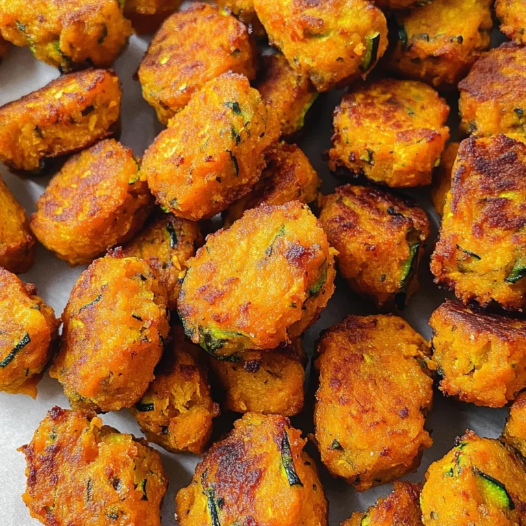 Baked Sweet Potato Zucchini Tots