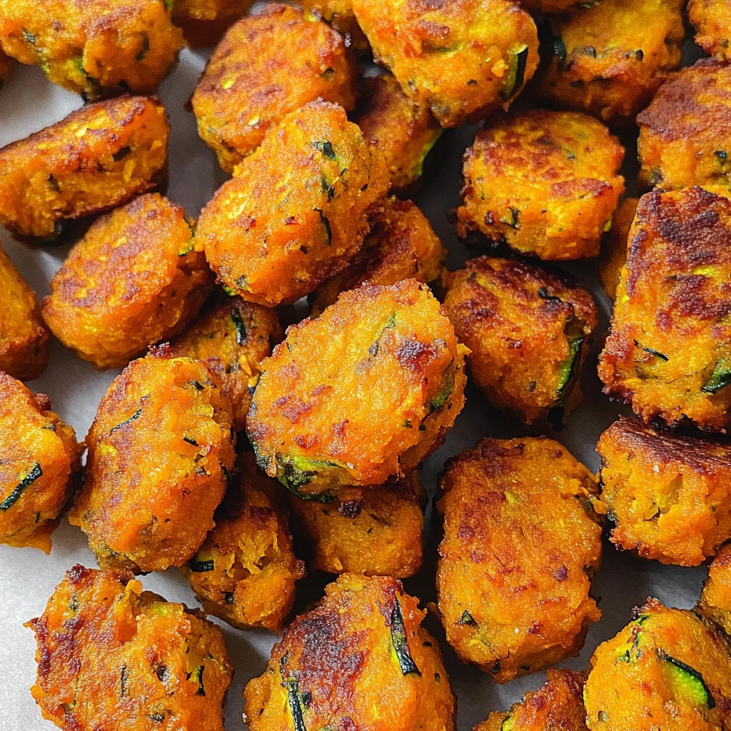 Baked Sweet Potato Zucchini Tots