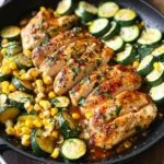 Garlic Butter Chicken with Zucchini and Corn - One-Pan, 30-Minute Meal