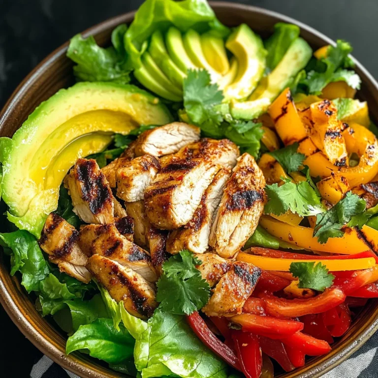 Grilled Chili Lime Chicken Fajita Salad