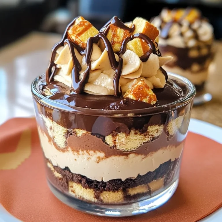 Mini Reese's Chocolate Peanut Butter Cheesecake Trifles