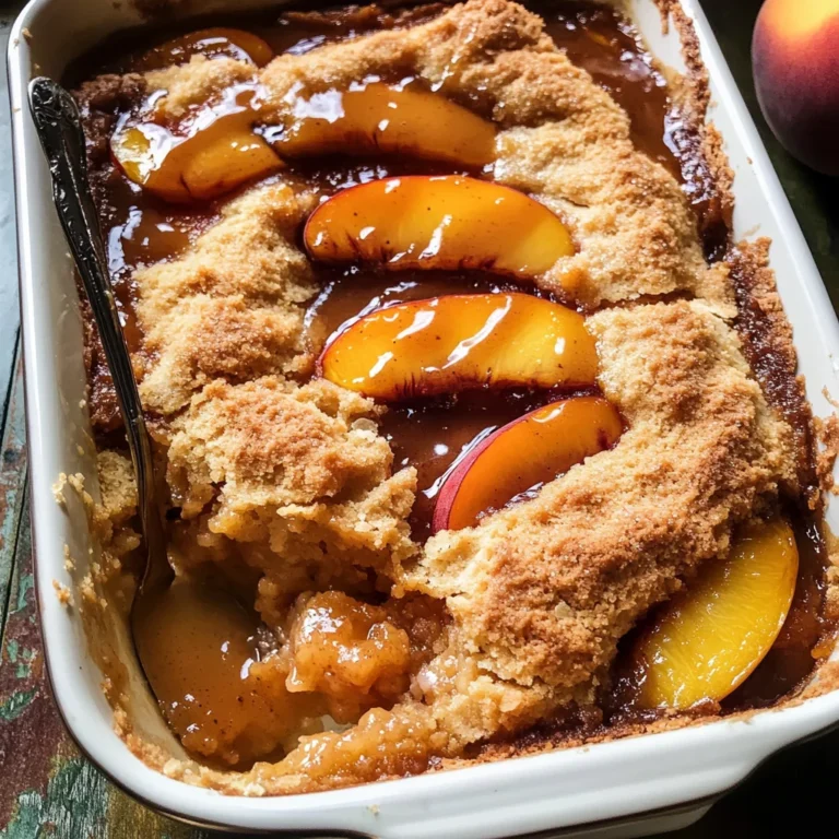Old School Easy Brown Sugar Peach Cobbler