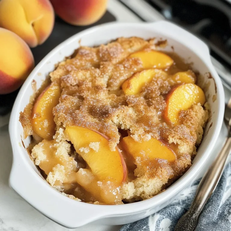 Peach Cobbler with Cake Mix
