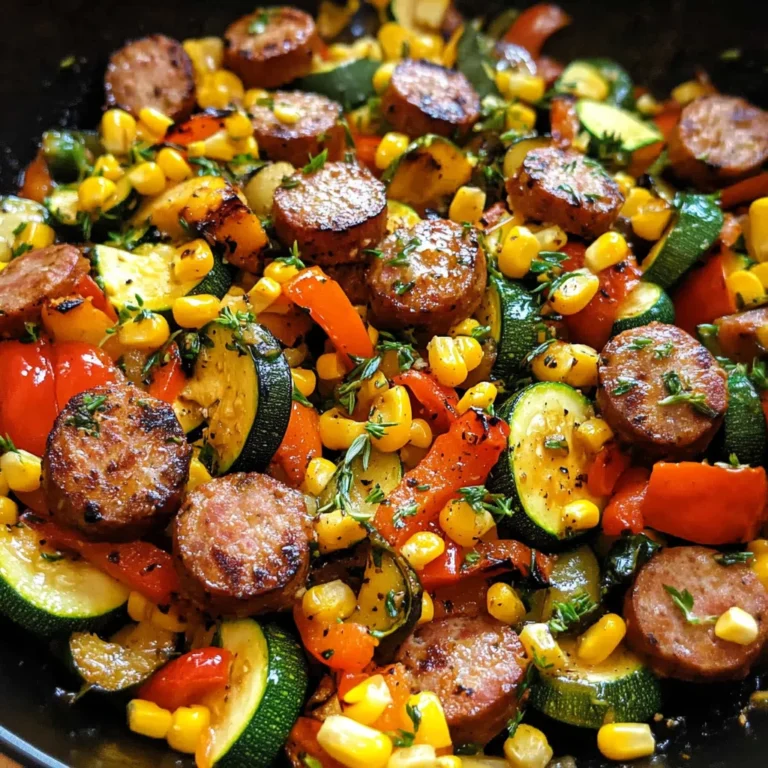 Sausage and Veggies Skillet - 30 Minute, One-Pan Meal