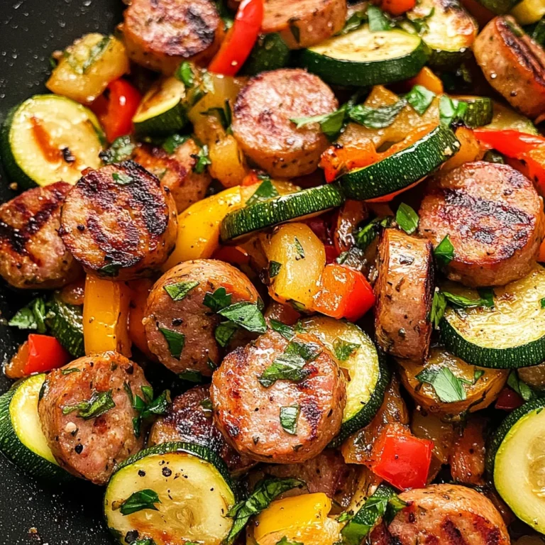 Skillet Sausage and Zucchini