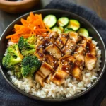 Teriyaki Grilled Chicken and Veggie Rice Bowls