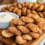 Air Fryer Cinnamon Sugar Twists With Cream Cheese Dip