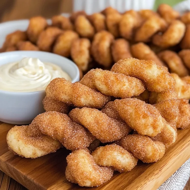 Air Fryer Cinnamon Sugar Twists With Cream Cheese Dip