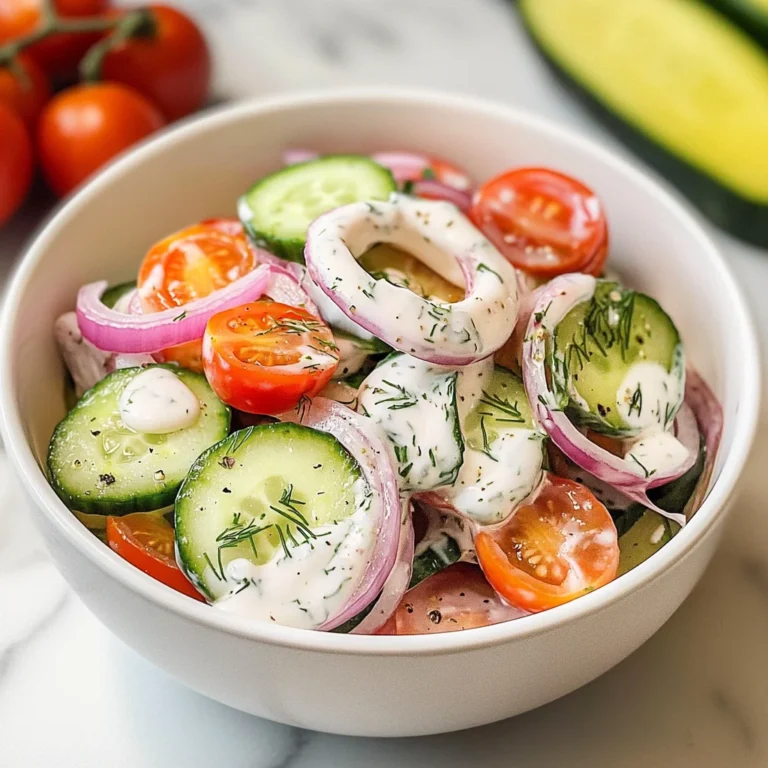 Creamy Cucumber Tomato Salad