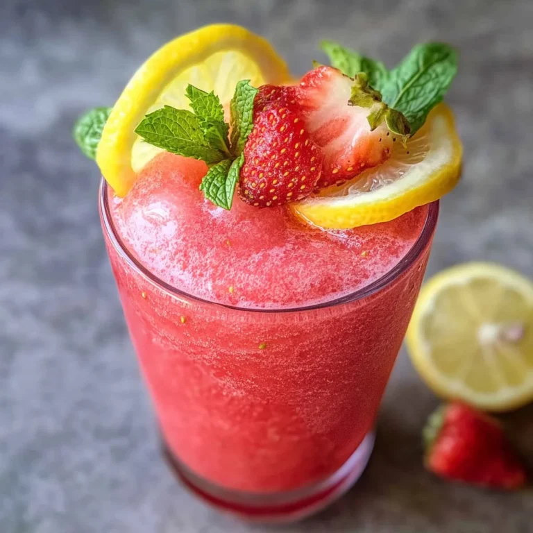 Frozen strawberry lemonade