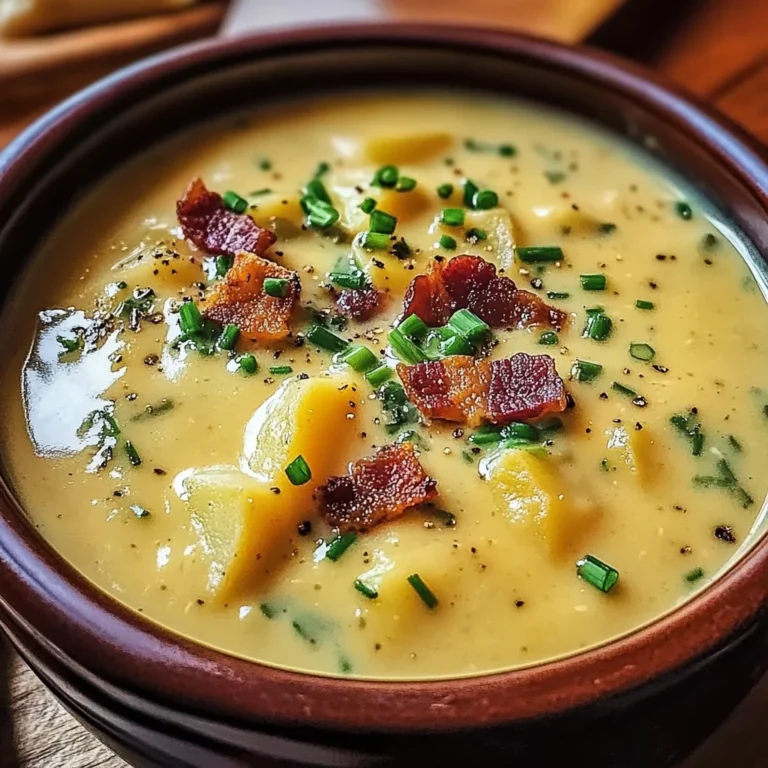 Hearty Cheddar Garlic Herb Potato Soup Recipe