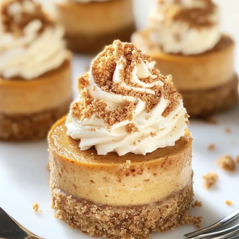 No Bake Pumpkin Mini Cheesecakes