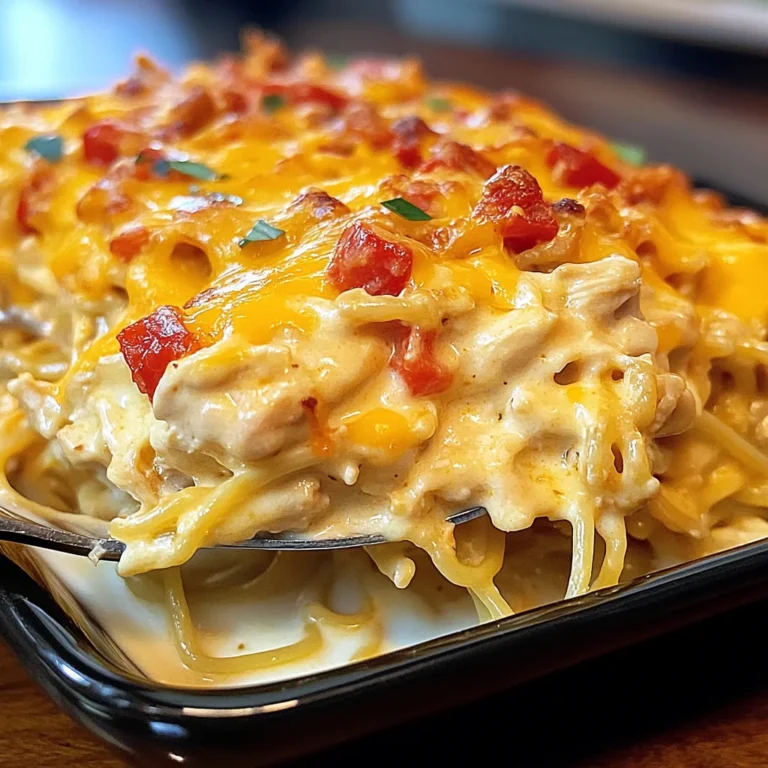 Spicy Southern Cheesy Chicken Spaghetti Casserole