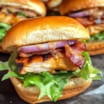 Turkey Bacon Ranch BBQ Chicken Sliders