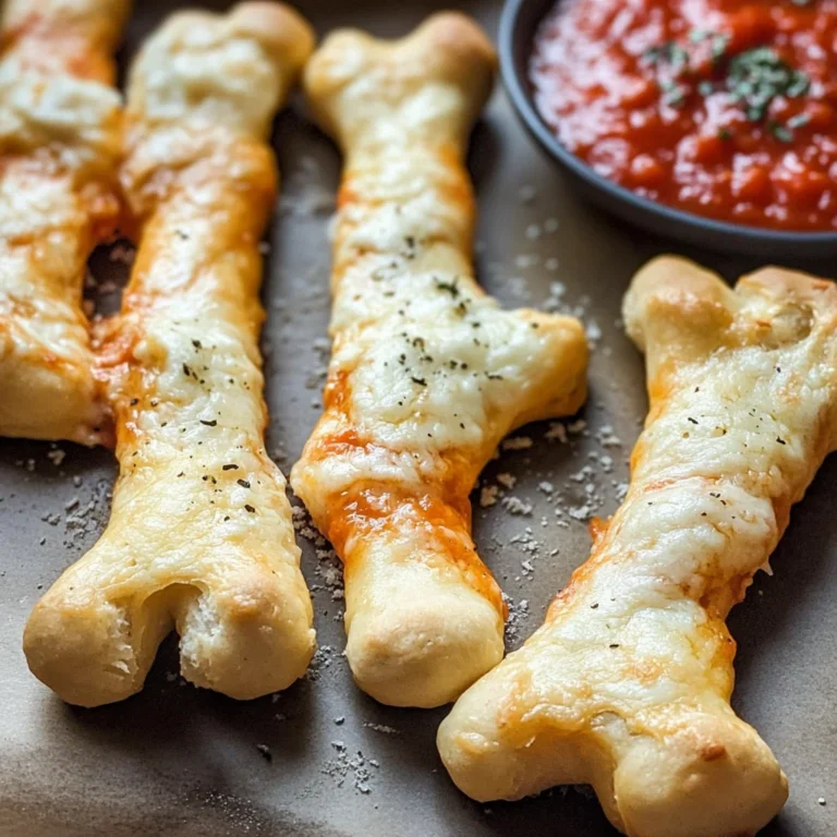 Cheesy Halloween Breadstick Bones