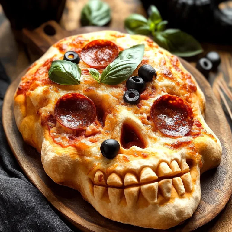 Cheesy Halloween Pizza Skulls