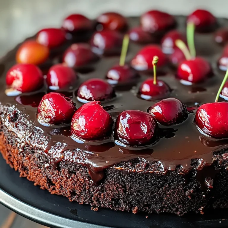 Chocolate Cherry Upside Down Cake