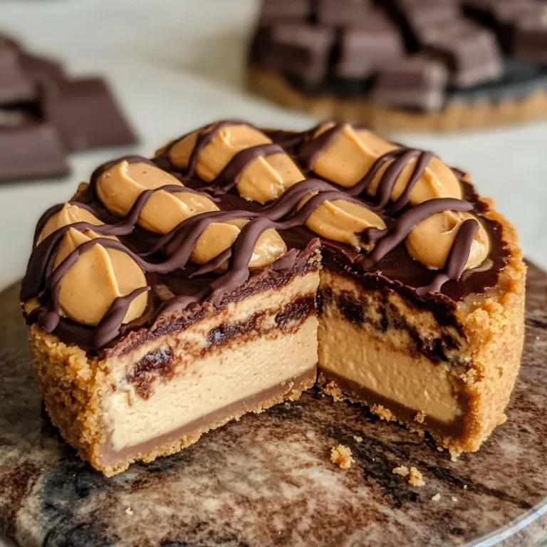 Chocolate Peanut Butter Swirl Cheesecake