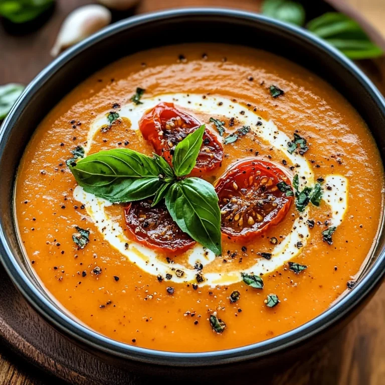 Creamy Roasted Garlic Tomato Soup