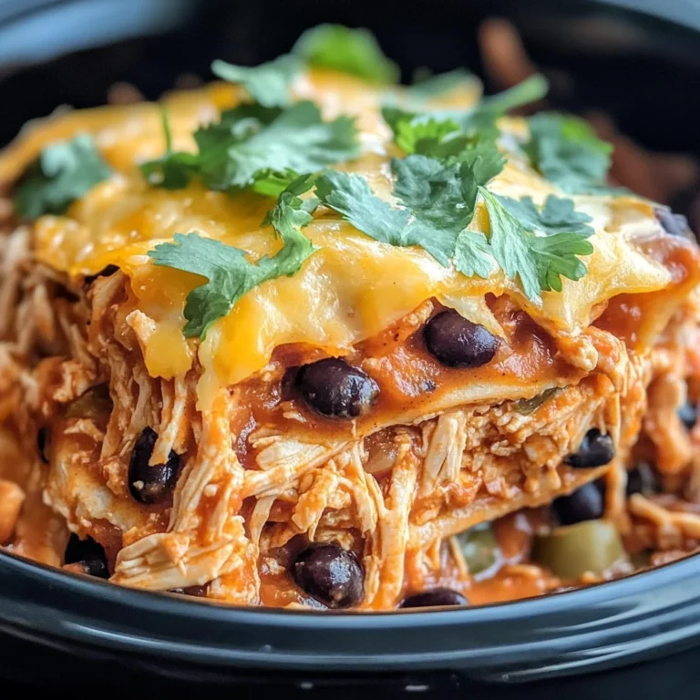 Crockpot Chicken Enchilada Casserole