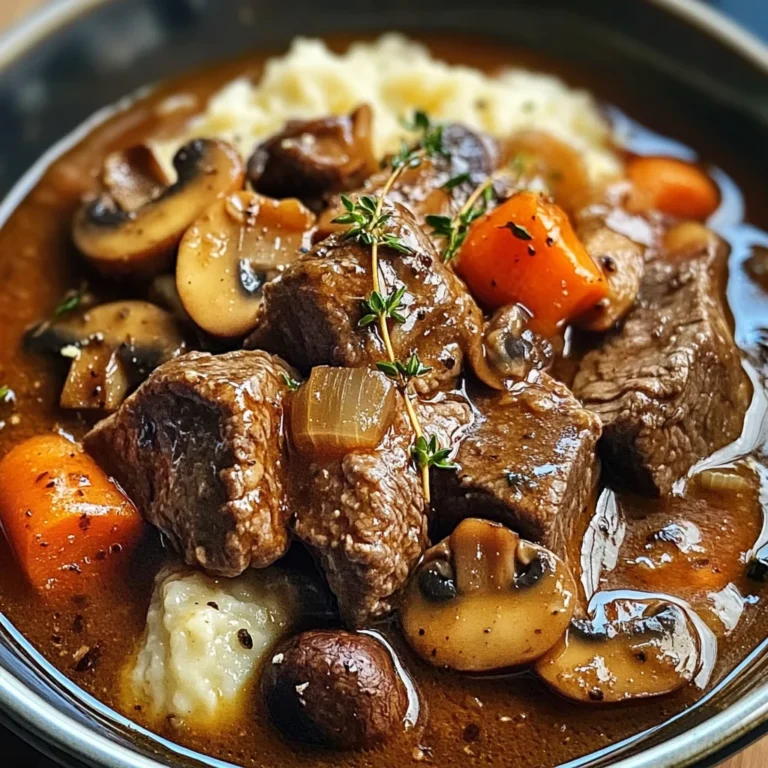French Beef Stew with Mushrooms