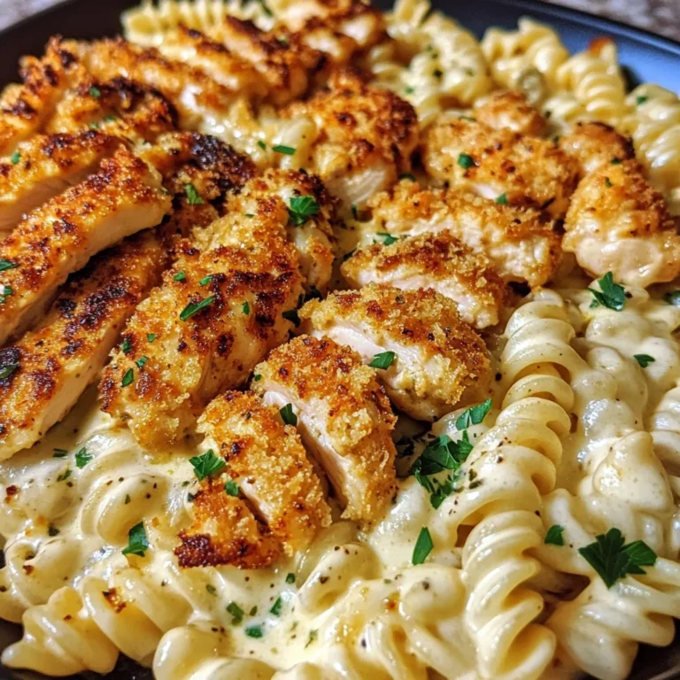 Garlic Parmesan Chicken Rotini in ThreeCheese Cajun Cream Sauce