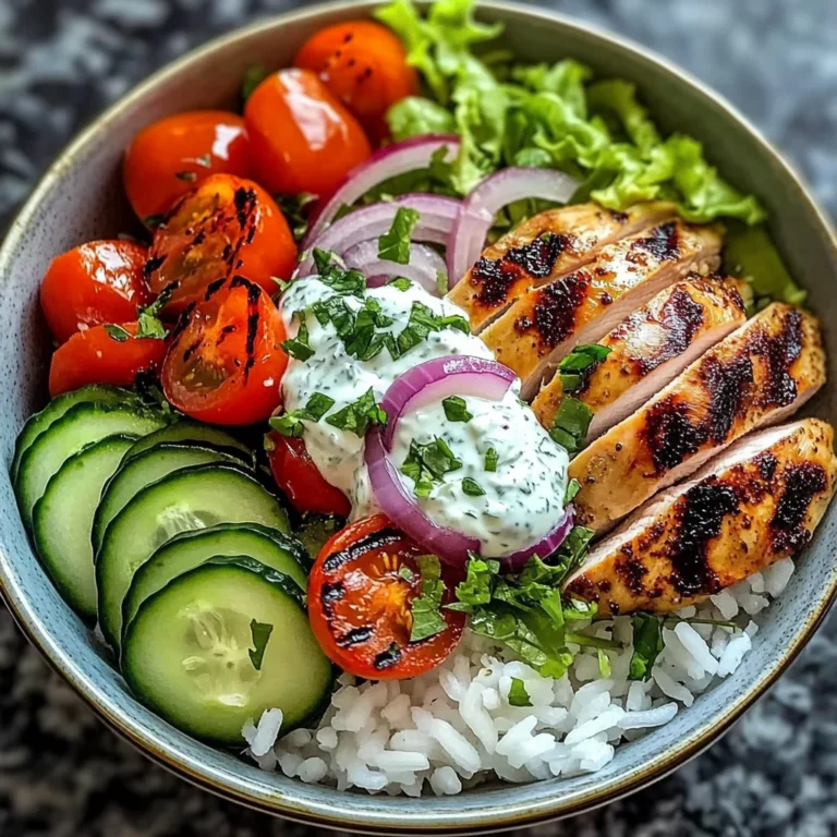 Grilled Chicken & Rice Veggie Bowl with Herb Yogurt