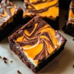 Halloween Cream Cheese Swirl Brownies