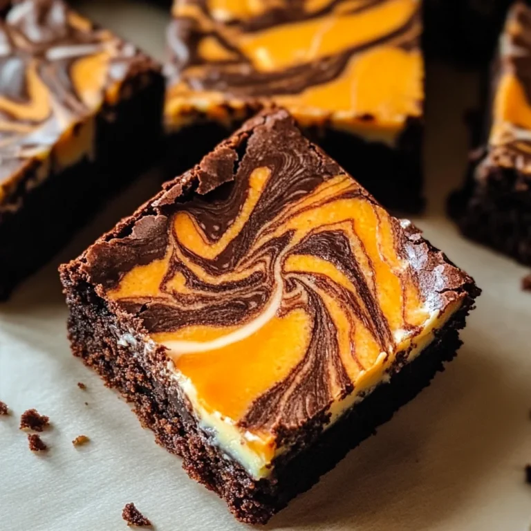 Halloween Cream Cheese Swirl Brownies