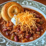 Hillbilly Chili and Cinnamon Rolls