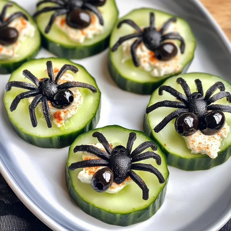 Keto Spider Cucumber Appetizer Bites