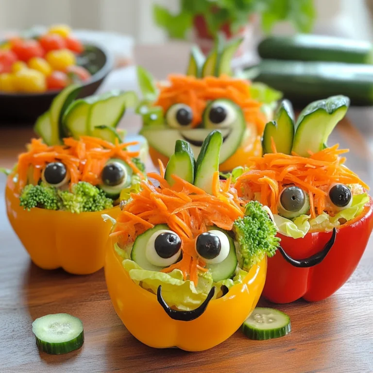 Monster Bell Pepper Salad Cups