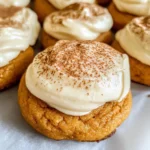 Pumpkin Cookies with Cream Cheese Frosting