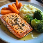 Salmon with Mashed Potatoes and Vegetables