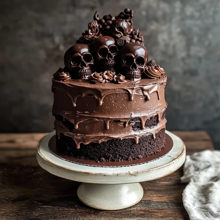 Vegan Chocolate Layer Skull Cake