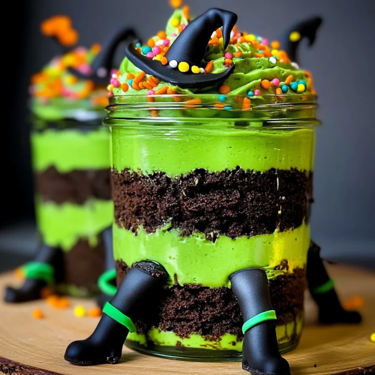Witches Brew Halloween Cake Jars