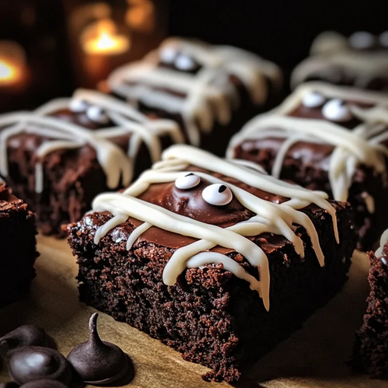 spooky mummy brownies