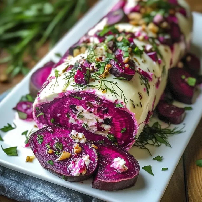 Beet and Goat Cheese Log