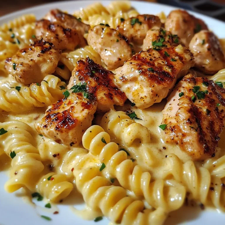 Cajun Garlic Chicken Rotini in Velveeta Cream Sauce