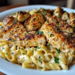 Cajun Garlic Chicken with Creamy Mozzarella Alfredo Twisted Pasta