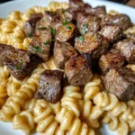Cajun Steak Tips with Cheesy Parmesan Rotini
