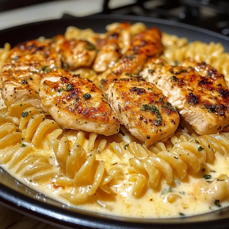 Cheesy Garlic Chicken with Twisted Pasta in Velveeta Cream Sauce