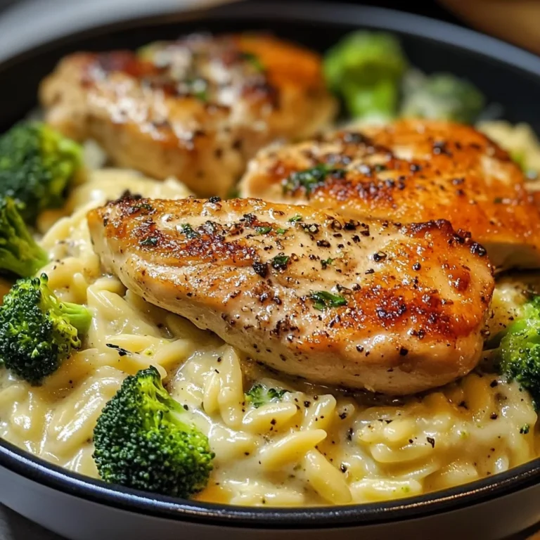 Creamy Chicken Broccoli Orzo Recipe