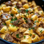 Decadent Beef and Pasta in Creamy Garlic Alfredo