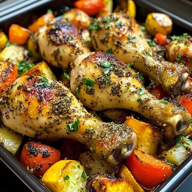 Garlic Herb Chicken Drumsticks with Veggies