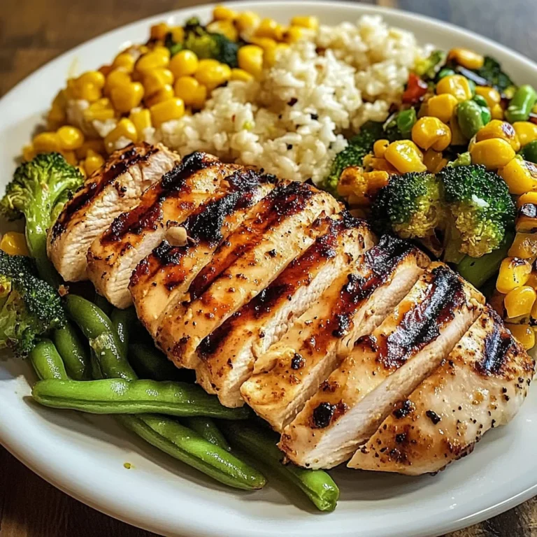 Grilled Chicken with Veggie Rice & Roasted Broccoli-Cauliflower