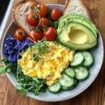 Soft Scramble Veggie Bowl with Avocado & Greens
