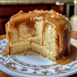 Sour Cream Pound Cake with Caramel Frosting