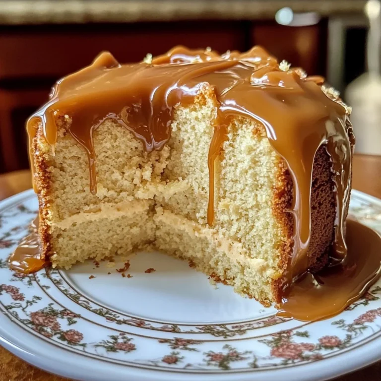Sour Cream Pound Cake with Caramel Frosting