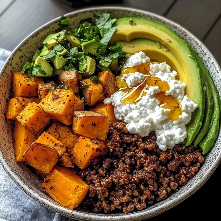 Sweet Potato, Beef & Avocado Protein Bowl